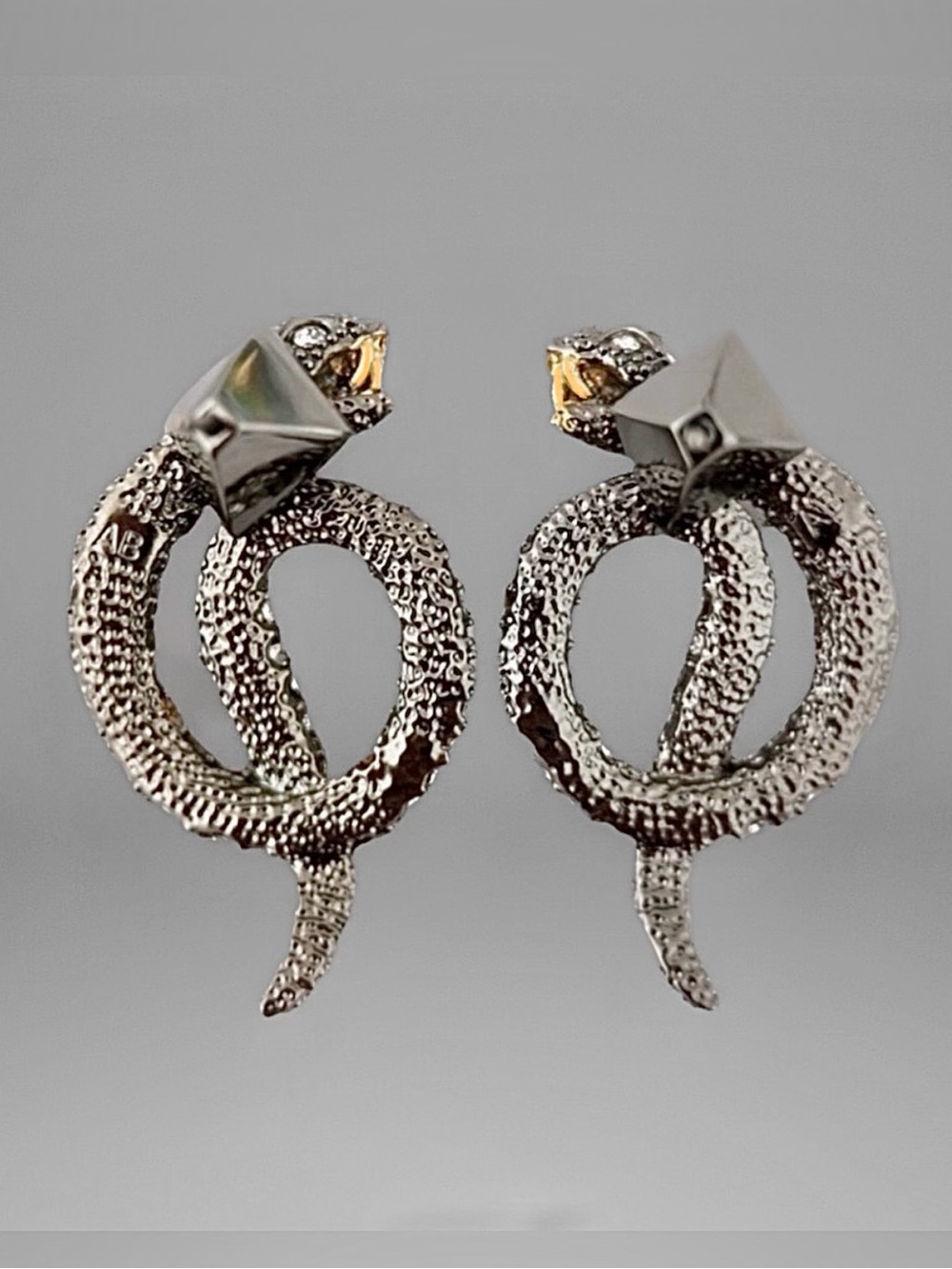 Alexis Bittar Coiled Crystal Snake Earrings - Picture 6 of 7